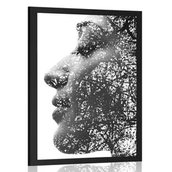 Plakat ženska z abstraktnimi elementi - 60x90 no frame