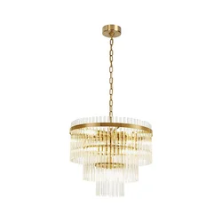 Luster na lancu SABRINA 7xE14/40W/230V zlatni