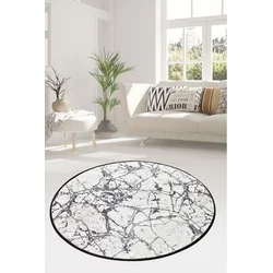 Conceptum Hypnose Tepih Marble, O140cm, Beli