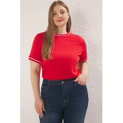 Trendyol Curve Ženska majica Tbbss25Bf00050, Crvena