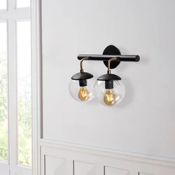 Opviq Zidna lampa 2 x E27 Socket, Crna