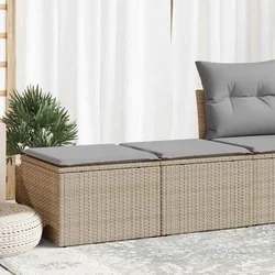 2-dijelni set vrtnih sofa s jastucima bež od poliratana bagrem
