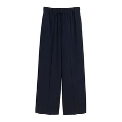 TOM TAILOR DENIM Hlače na rob temno modra
