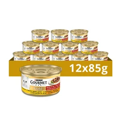 Gourmet Gold Pašteta za mačke, Piletina i džigerica, 12 x 85 g