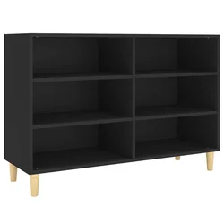 Komoda crna 103,5 x 35 x 70 cm od konstruiranog drva