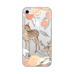 Silikonska maska za iPhone 7/8/SE 2020/2022 Flower Deer Print Skin providna