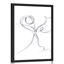 Plakat skrivnosten napis Love - 30x45 no frame