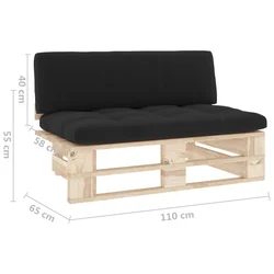 Srednja vrtna sofa od paleta od impregnirane borovine