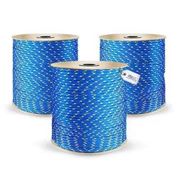 10m POLYPROPYLENSEIL 20mm BLAU Traglast bis 3420 kg Flechtleine Textilseil Leine Schnur Rope Kunststoffseil Polyseil geflochten