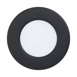 Eglo Fueva 5 ugradbena led, 2,7w, 360lm, prečnik 86, ip44, crna/bela/plastika