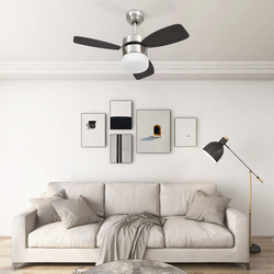 Den Stropni ventilator z lučjo in daljincem 76 cm temno rjav
