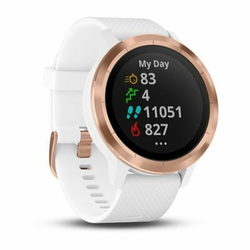 Sportski sat GARMIN Vivoactive 3, senzor otkucaja, multisport, rose gold/bijeli remen