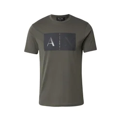 ARMANI EXCHANGE Majica sepija/črna/srebrna