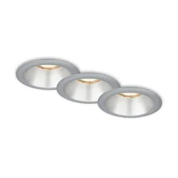 Briloner 7042-034-SADA Set od 3 ugradnih stropnih svetala za kupatilo 1xGU10/9W/230V srebrna