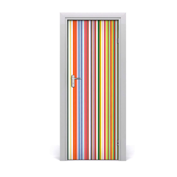 tulup.si Tapete na vratih Pisane proge 85x205 cm