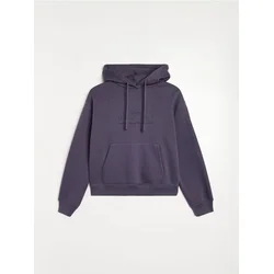 Sinsay - Hoodie duks sa džepom i vezenim natpisom - steel blue