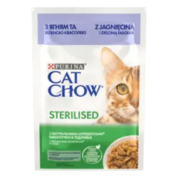 CAT CHOW Kesica za mačke Sterilised s jagnjetinom u sosu, 85g