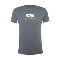ALPHA INDUSTRIES Majica golobje modra/bela