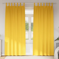 Zavjese za blackout s prstenovima 2 pcs Žuta 225 x 140 cm