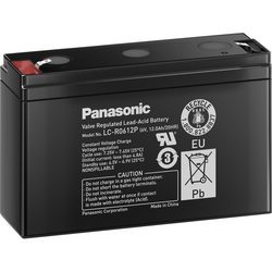 Panasonic Olovni akumulator 6 V 12 Ah Panasonic 6 V 12 Ah LC-R0612P1 olovno-koprenasti (AGM) (Š x V x D) 151 x 94 x 50 mm plosnati utikač