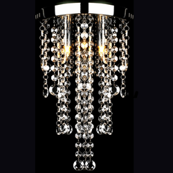 vidaXL Metalni luster s kristalnim perlama, bijeli