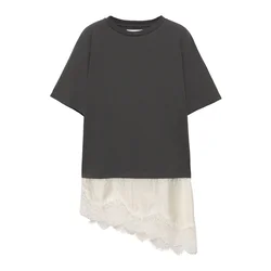 Pull&Bear Majica antracit/bela