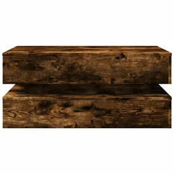 Stolić za kavu s LED svjetlima boja hrasta 90 x 50 x 40 cm