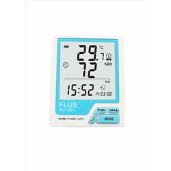 Merač temperature i vlažnosti sa satom Flus FL-201