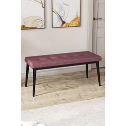 Hanah Home klupa Pera, 105 cm, puder roze / crna