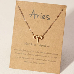 Ogrlica Zodijak - Zlatna / Ovan KP29821