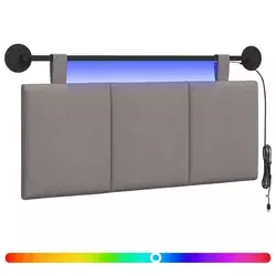 Vidaxl Viseče vzglavje postelje Taupe Žamet