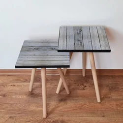 Hanah Home Set klub stočića 2Shp363, 2 komada, Svetloplavi
