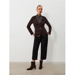Sinsay - Barrel leg pantalone sa dodatkom viskoze - crno