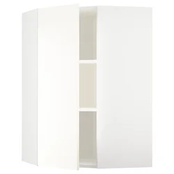 METOD Ugaoni zidni element s policama, bela/Vallstena bela, 68x100 cm