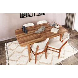 Hanah Home Trpezarijski sto Inci 1141 129x79x80cm Orah