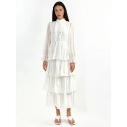 MSN Collection Obleka Maxi bela