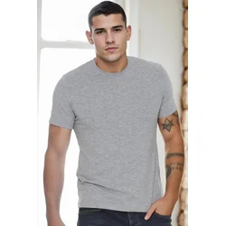 T8569 DEWBERRY BICYCLE COLLAR MENS T-SHIRT-GREY-2