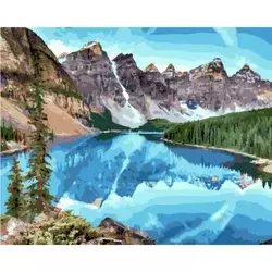 Slika po brojevima Planine i jezera - Kanada, 40x50 cm