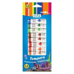 Junior JUNIOR tempera barve Ocean World 12 ml – set 12 kom.