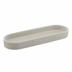Bež betonska posoda Sapho Aphrodite, dolžina 30 cm