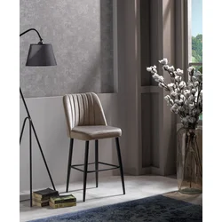 Hanah Home Set 2 barske stolice Kapućino-Crni