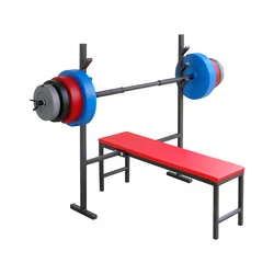 Benc klupa i tegovi - Benc klupa «LEON» i tegovi 67kg + šipka - proizvodac Iron Sport