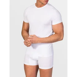 zd ZERO DEFECTS Spodnja majica Crew-neck Egiptian cotton bela