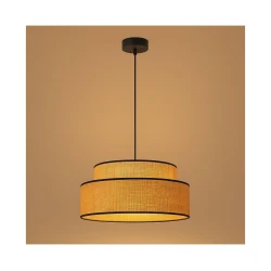 Luster na sajli BOHO 1xE27/60W/230V prečnik 40 cm, bež