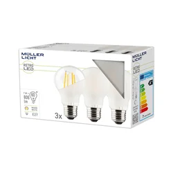 Müller-Licht Müller Licht LED svetilka E27 7W 827 mat 3-pack