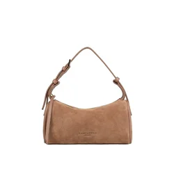 LANCASTER Paris Torba za čez ramo Lancaster Sac rectangle Zippé S Suede Camel rjava