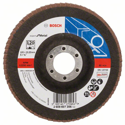 Bosch Lamelni brusni disk Profess for Metal 2608607356, Ravni, Ř125 mm, P120