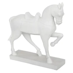Dekorativna figura - konj sa sedlom 35x10x34cm beli Atmosphera