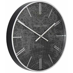 DekorDom Zidni sat World Traveller 778902, 75 cm, Crno-zlatne boje