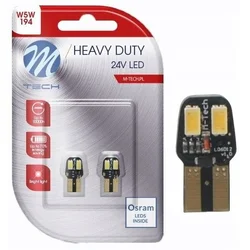 M-Tech OSRAM M-TECH W5W T10 LED ŽARNICE 24V BELE